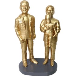  Custom Family Bronze Statue From Your Photos - Personalized Bronze Sculpture