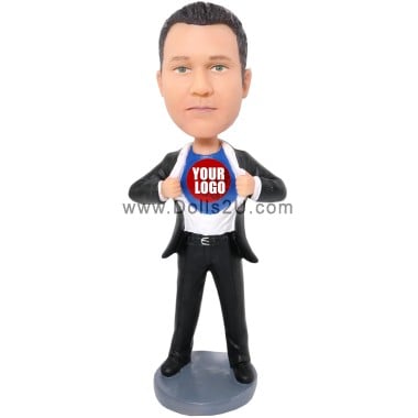 (image for) Custom Superhero Bobblehead – Personalized Business Hero with Your Logo