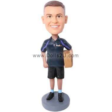 (image for) Custom FedEx Driver Bobblehead Gift For Delivery Man