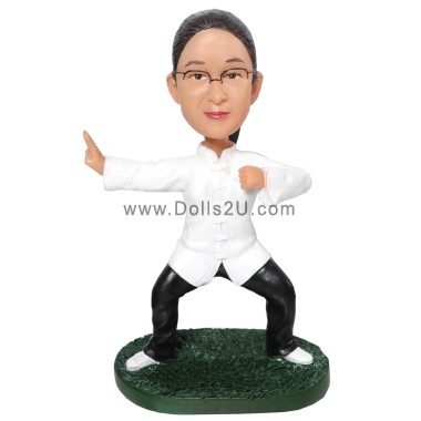 (image for) Custom Female Chinese KongFu Tai Chi Master Bobblehead Item:4121603