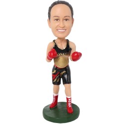 (image for) Custom Female Boxer Bobblehead – Personalized Boxing Champion Figurine