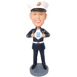 (image for) Custom Marine Superhero Bobblehead – Personalized Military Figurine