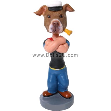 (image for) Custom Pet Popeyes The Sailor Man Bobbleheads From Your Photos Item:52393