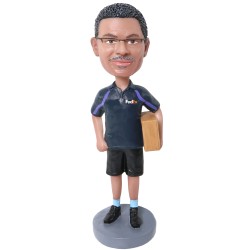 (image for) Custom FedEx Driver Bobblehead Gift For Delivery Man