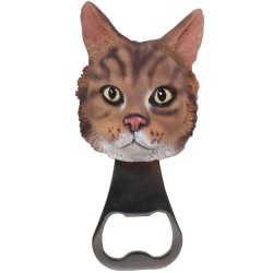 (image for) Personalized Cat or Dog Head Beer Bottle Opener – Customizable Pet Design for Animal Lovers