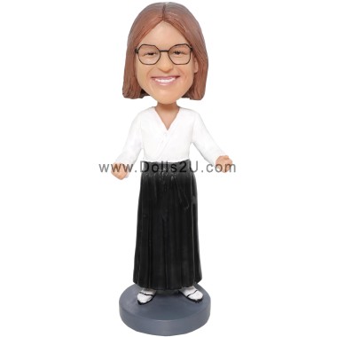 (image for) Custom Female Aikido Master Bobblehead Item:4121602