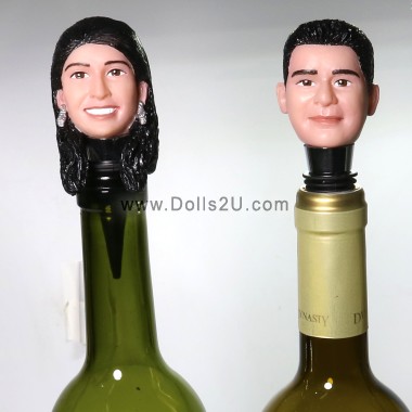 (image for) Personalized Cat or Dog Head Wine Bottle Stopper – Customizable Pet Design for Wine Lovers