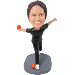 (image for) Custom Female Bocce Player Bobblehead