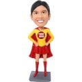 (image for) Custom Female Superhero Bobblehead – Personalized with Your Face, Colors & Logo