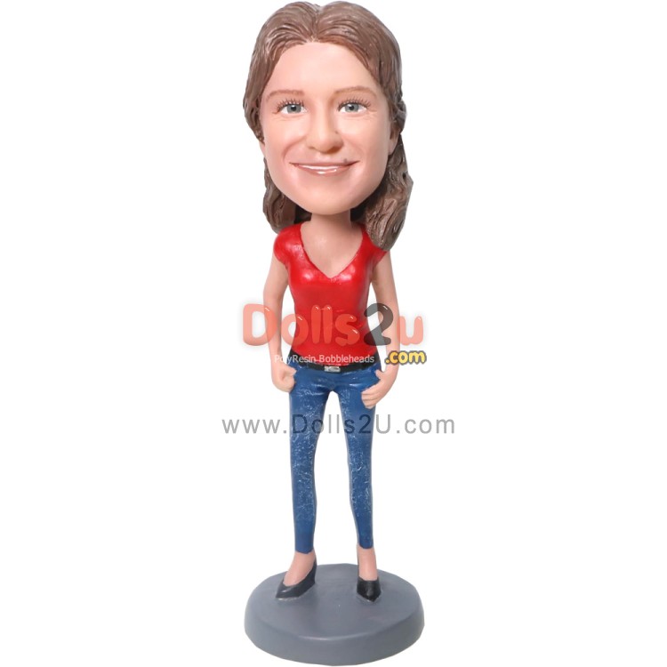 Custom Female Bobblehead With One Hand On The Hip [52342] - $69.90 ...