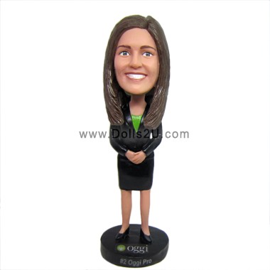 (image for) Custom Businesswoman Bobbleheads Gift for Female Executive