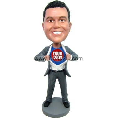 (image for) Custom Superhero Bobblehead – Personalized Business Hero with Your Logo