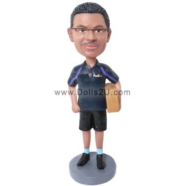 (image for) Custom FedEx Driver Bobblehead Gift For Delivery Man Item:410302