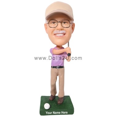 (image for) Custom Male Golf Player Bobblehead Gift