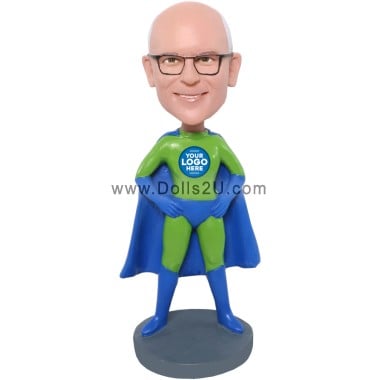 (image for) Custom Superhero Bobblehead – Personalized With Your Face, Logo & Colors Item:55289