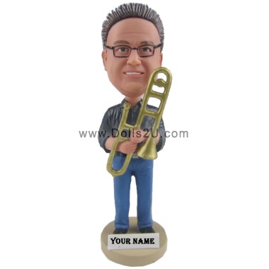 (image for) Custom Jazz Trombone Player bobbleheads