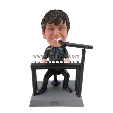 (image for) Custom Bobblehead Male Singer Play the Electronic Organ Piano Musician Custom Bobbleheads