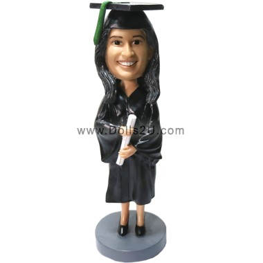 (image for) Custom Female Graduation Bobblehead Gift