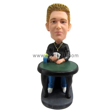 (image for) Custom Bobblehead Male Poker Player