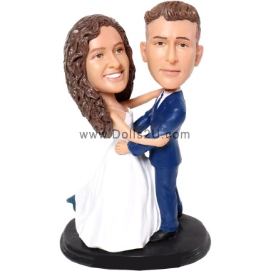 (image for) Custom Bobbleheads Bride and Groom Dance at Wedding