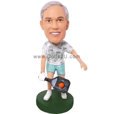 (image for) Custom Male Pickleball Player Bobblehead Item:52901